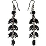 Girlfriend Gifts - Earring In Sterling Silver & Onyx Gemstone 3 