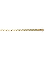 14K Yellow Gold Flat Link 4.6mm Necklace 18 Inch