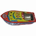 Kerzenboot aus Blech mit 2 Kerzen