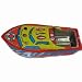 Kerzenboot aus Blech mit 2 Kerzen