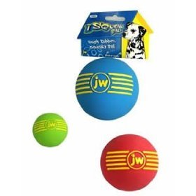 JW Pet Company Insight iSqueak Ball 2in Sm. Rubber Dog Toy Assorted Colors