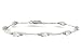 14K White Gold Genuine Oval Opal and Diamond Bracelet