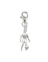 Rembrandt Charms Female Soccer Player Charm with Lobster Clasp