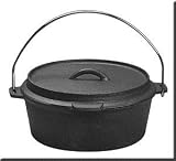 Preseasoned Cast Iron Camping Dutch Oven