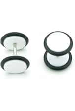 Solid White - Acrylic Fake Plugs - Cheaters - 2G Gauge - 6mm