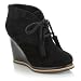 Betty Jackson.Black-Black ‘Vern’ wedge ankle boots