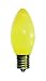 7 Watt Ceramic Yellow C9 Light Bulb / Intermediate Base / Incandescent Christmas Light Bulb / Holiday Light Bulb