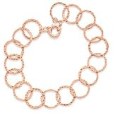 14K Rose Gold Circle Bracelet - 7.5 Inch - Spring Ring