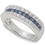 3/4ctw Diamond and Sapphire Ring