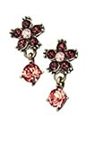 Primrose Hill E2983 Women's Smoky Crystal Flower Stud Earrings
