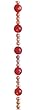 Bethlehem Lighting 9-Foot Red LED Bead Christmas Light Christmas Garland with Gold Beads