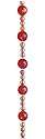 Bethlehem Lighting 9-Foot Red LED Bead Christmas Light Christmas Garland with Gold Beads