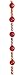 Bethlehem Lighting 9-Foot Red LED Bead Light Garland with Gold Beads