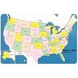 The Straight Edge Read A Mat USA Map Place Mat
