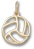 Volleyball Side View Pierced 1/2 10K Charm/Pendant