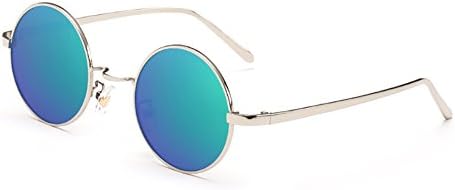 JUNSAM Lennon Style Vintage Round Sunglasses with Polarized Lenses Green