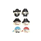~ 12 ~ Pirate Masks ~ Foam ~ NEW