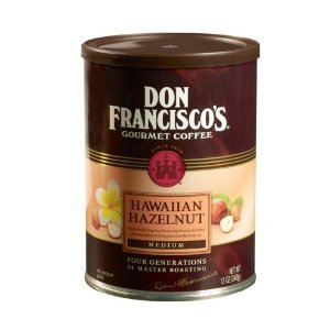 Don Francisco's, Hawaiian Hazelnut Ground Coffee, 12oz Canister (Pack of 3)