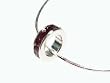 Sterling Silver Garnet Colored CZ January Birthstone Pendant with Snake Chain