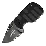 Boker Subcom F Knife with Black Partially Serrated Blade