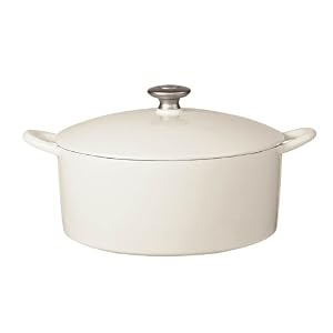 Mario Batali 6-Quart Italian essentials pot enamel on cast iron in cream by 