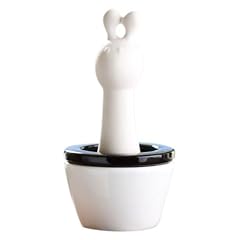 Wenko 52597100 Luftbefeuchter Giraffe - konischer Keramik-Verdunster, � 8.5 x 16 cm, wei�-schwarz