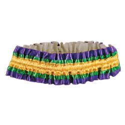 Mardi Gras Arm Bands (gold, green, purple) Party Accessory  (1 count) (2/Pkg)