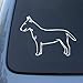 WHITE BULL TERRIER - Dog Vinyl Car Decal Sticker #1569 | Vinyl Color: White
