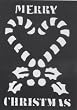 WMU - Stencil Candy Cane Brass