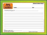 Buy TEACHERS FRIEND TF-1406 NOTE FROM THE TEACHER SCHOOL TO HOM-E NOTES
