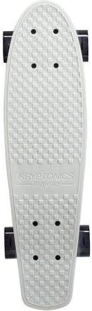 Kryptonics Original Torpedo Complete Skateboard, 22.5" x 6" Light Gray