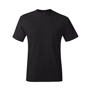 Hanes Men's Tagless T-Shirt (Black) (Small)