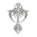 Gothic Cross Pendant Picture is not true size. Item comes with a black cord necklace.