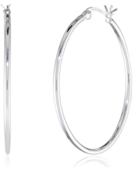 Sterling Silver 2mm Oval Hoop Earrings