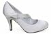White Bridal Sandals Womens Round Toe White Wedding Bridal Heels Shoes
