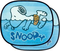 SNOOPY & Peanuts sun block shade for car windows ~ blue