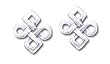 Solid Sterling Silver Square Celtic Earrings