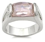 East and West Pink CZ Ring