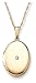 14k Gold Filled Oval w/ Diamond Accent, 18