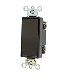 Leviton 5693-2 15-Amp 120/277-Volt Decora Plus Rocker 3-Way AC Quiet Switch, Brown by Leviton