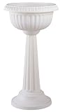 Garden Scene GU180 18-Inch Diameter Grecian Pedestal Urn, White