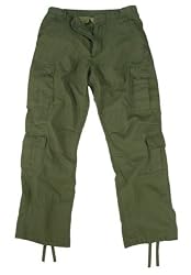 Olive Drab Rip Stop Vintage Paratrooper Cargo Pants