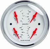 Auto Meter 1310 Arctic White Short Sweep Electric Quad Gauge
