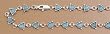 Sterling Silver Stone Anklet - Triangle Cut and Aqua - 10'' in Length