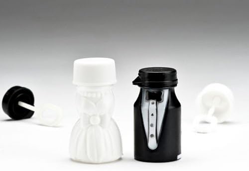 BRIDE AND GROOM BUBBLES - TWO DOZEN WEDDING COUPLE BUBBLES,WHITE