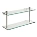 5 x 16 Inch Double Glass Shelf Oil Rubbed Bronze Free Shipping!