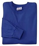 NEW Hanes Beefy-T - 100% Cotton Long Sleeve T-Shirt Deep Royal-S
