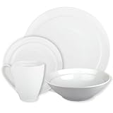 Denby Coupe 16-Piece Tableware Box Set, White