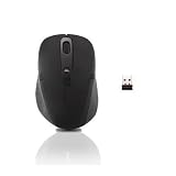TeckNet M002 2.4G Nano Cordless Black Optical Mouse - 2.4 GHz -1600dPi - Nano USB wireless receiver - 2010 Edition (AA BATTERIES NOT INCLUDED)