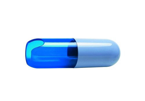 A di Alessi Up-Pill Cotton Pad Dispenser - Blue